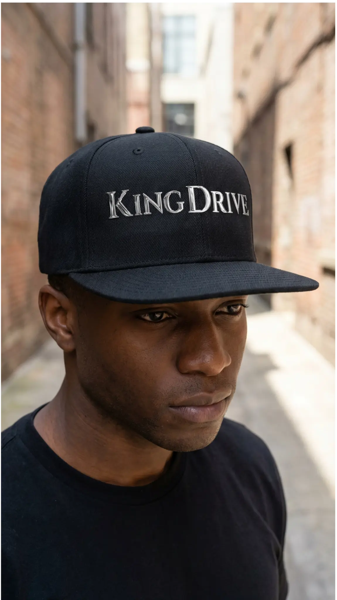 KINGDRIVE™ Black Snapback Hat (Premium)