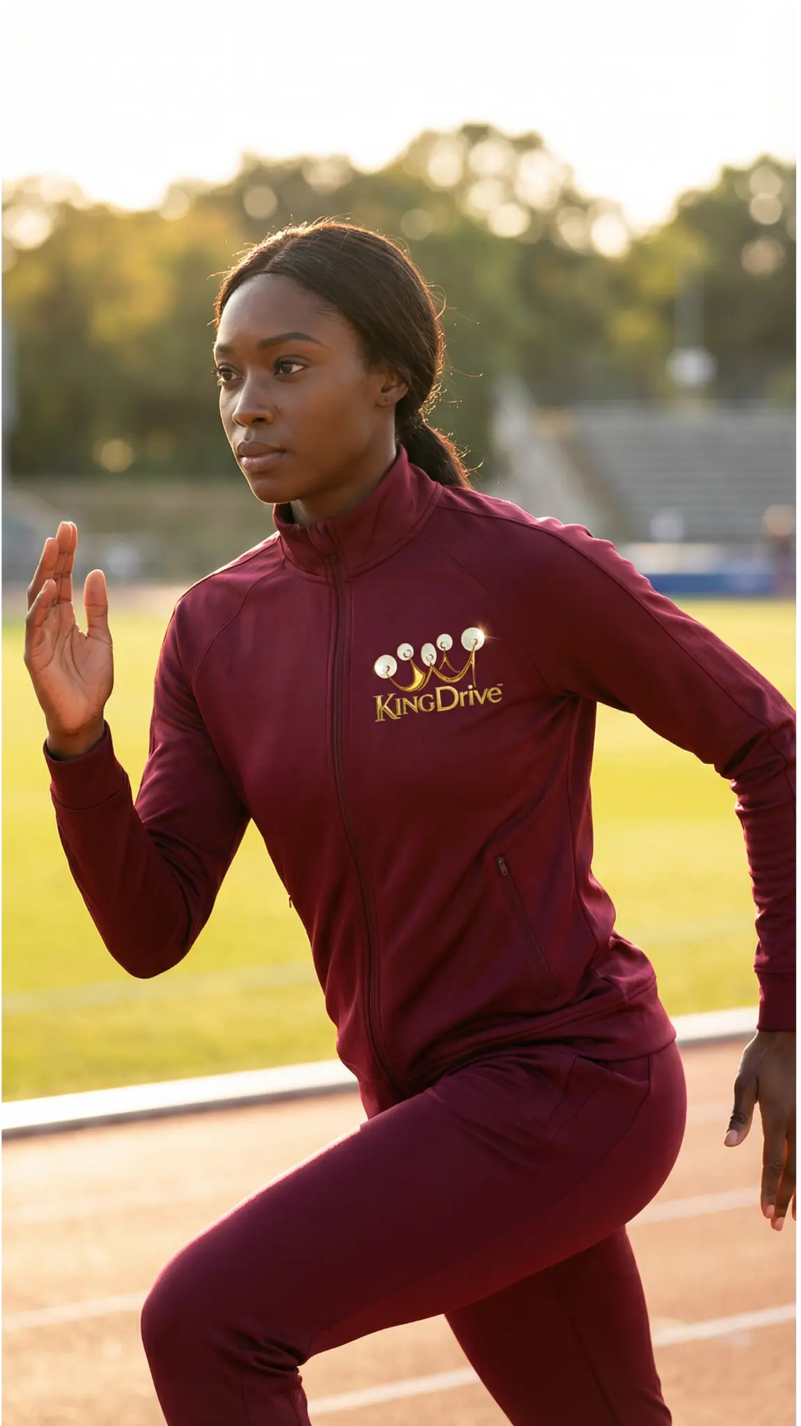 KINGDRIVE™ Burgundy Tracksuit