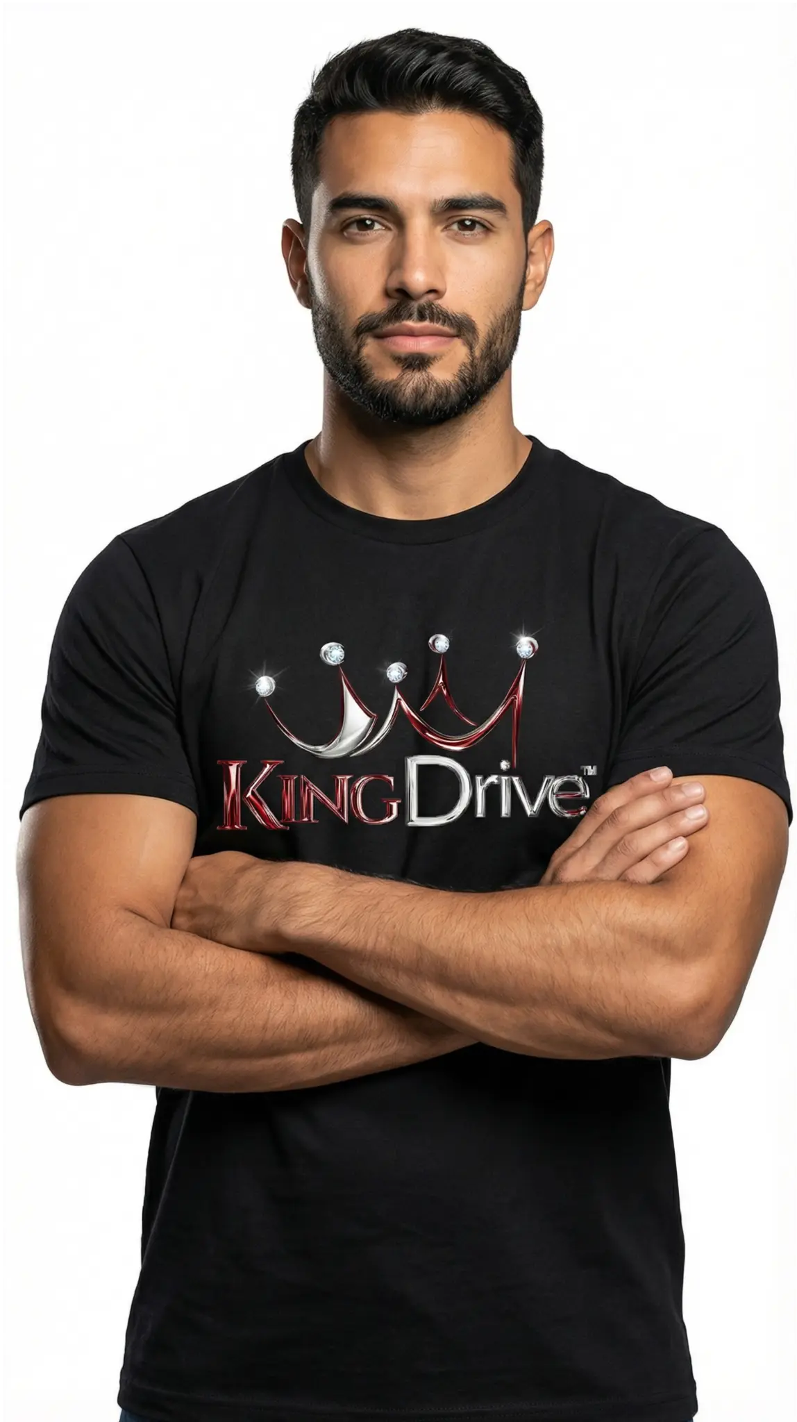 KINGDRIVE™ Black T-Shirt (Premium Gloss)