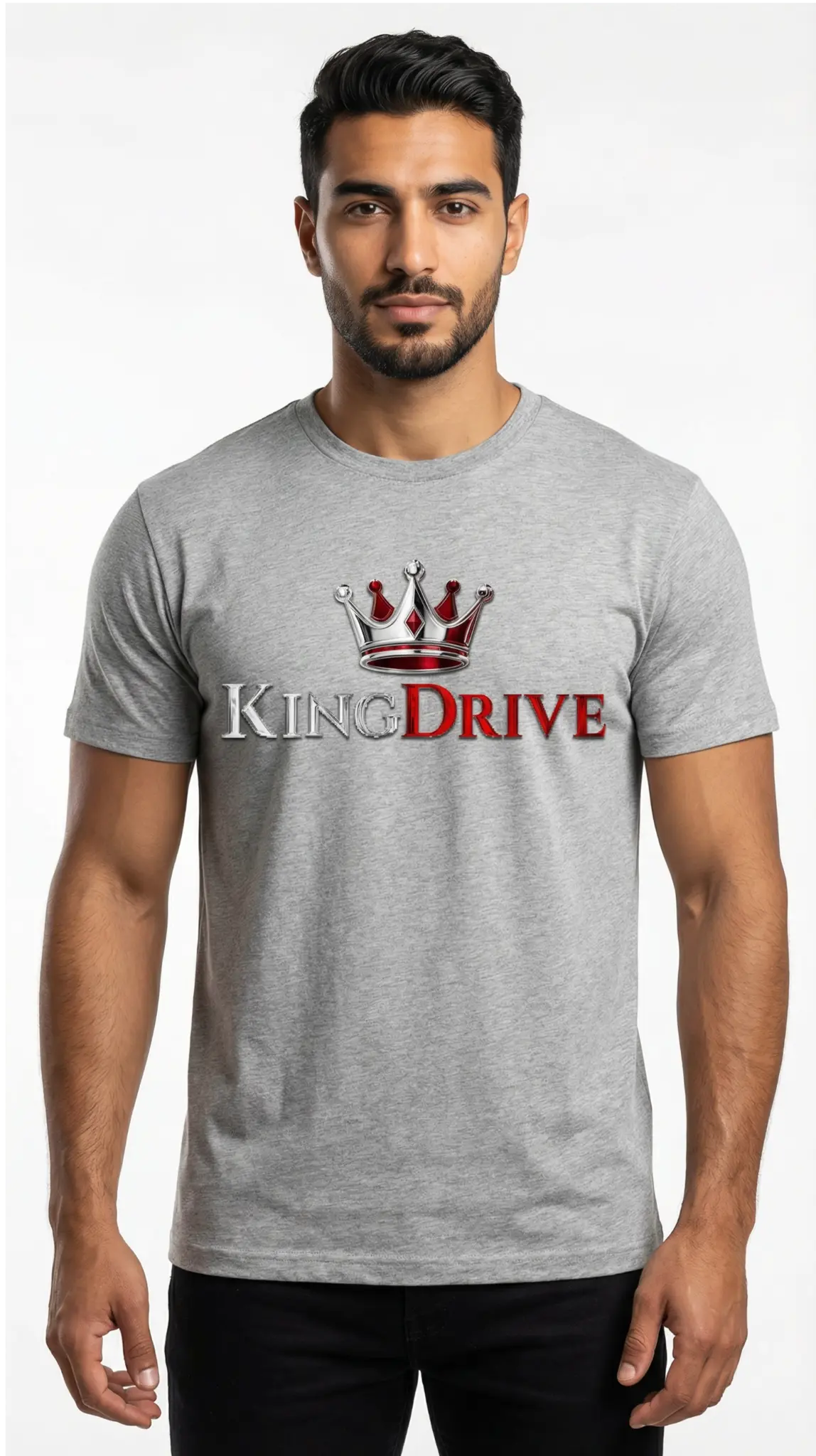 KINGDRIVE™ Grey T-Shirt (Premium Gloss)